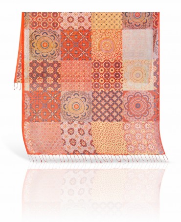 Палантин Женский S30-EURO.TILE/HOT.RED